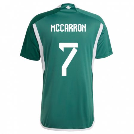 Kandiny Damen Nordirland Chloe Mccarron #7 Grün Heimtrikot Trikot 24-26 T-Shirt