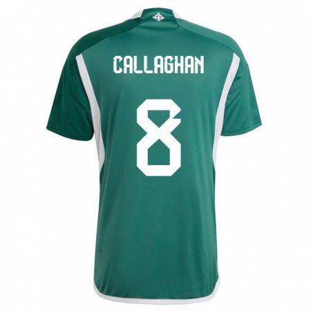 Kandiny Damen Nordirland Marissa Callaghan #8 Grün Heimtrikot Trikot 24-26 T-Shirt