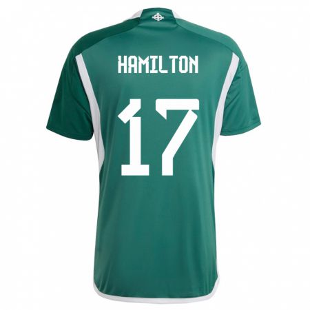 Kandiny Damen Nordirland Caragh Hamilton #17 Grün Heimtrikot Trikot 24-26 T-Shirt