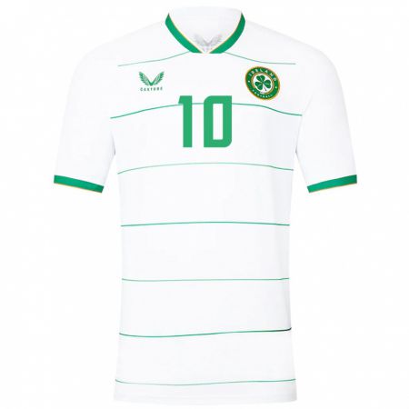 Kandiny Damen Irische Mason Melia #10 Weiß Auswärtstrikot Trikot 24-26 T-Shirt