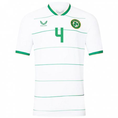 Kandiny Damen Irische Luca Cailloce #4 Weiß Auswärtstrikot Trikot 24-26 T-Shirt