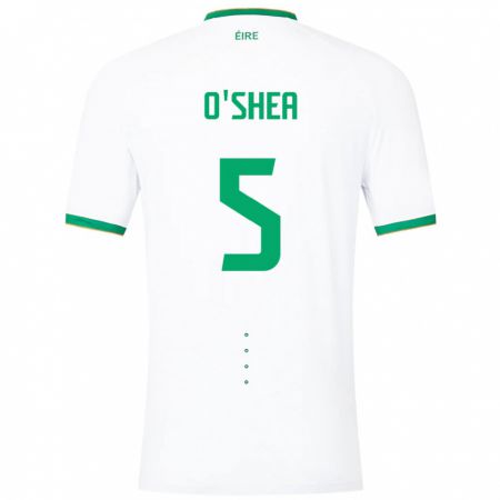 Kandiny Damen Irische Dara O'shea #5 Weiß Auswärtstrikot Trikot 24-26 T-Shirt