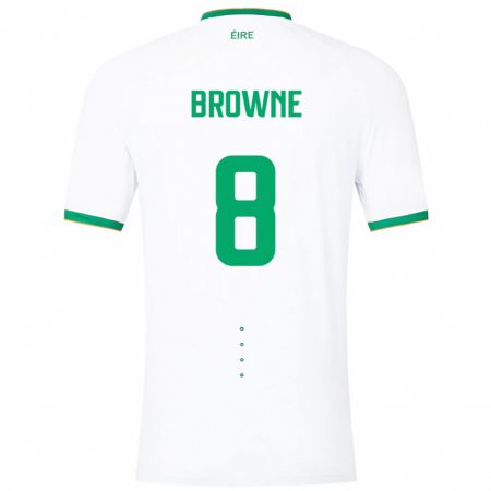 Kandiny Damen Irische Alan Browne #8 Weiß Auswärtstrikot Trikot 24-26 T-Shirt
