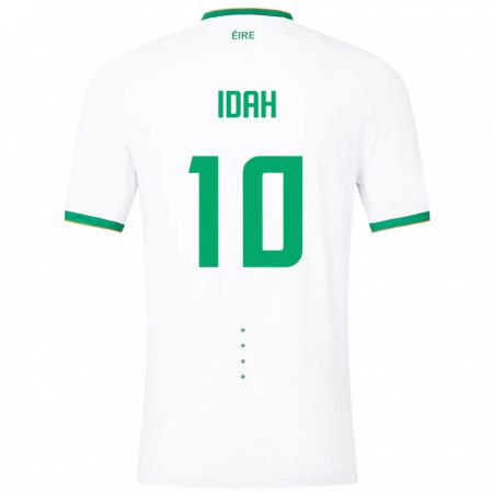 Kandiny Damen Irische Adam Idah #10 Weiß Auswärtstrikot Trikot 24-26 T-Shirt
