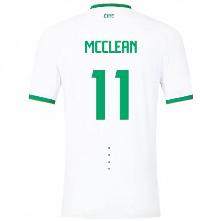 Kandiny Damen Irische James Mcclean #11 Weiß Auswärtstrikot Trikot 24-26 T-Shirt