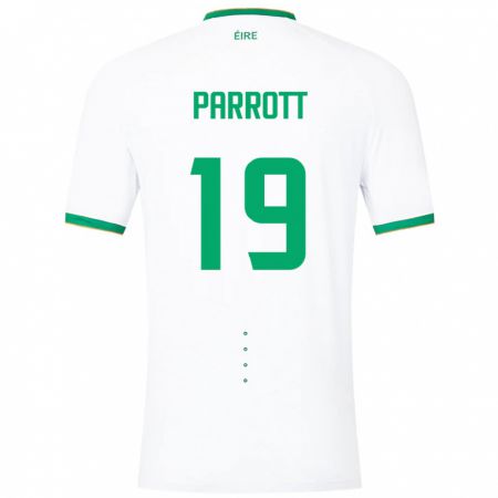 Kandiny Damen Irische Troy Parrott #19 Weiß Auswärtstrikot Trikot 24-26 T-Shirt