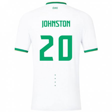 Kandiny Damen Irische Mikey Johnston #20 Weiß Auswärtstrikot Trikot 24-26 T-Shirt