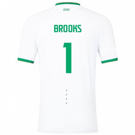 Kandiny Damen Irische Tiernan Brooks #1 Weiß Auswärtstrikot Trikot 24-26 T-Shirt