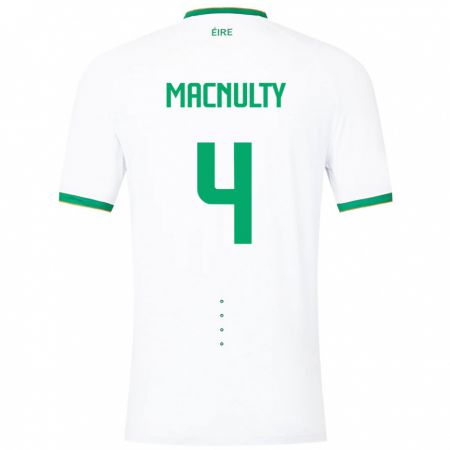 Kandiny Damen Irische Anselmo García Macnulty #4 Weiß Auswärtstrikot Trikot 24-26 T-Shirt