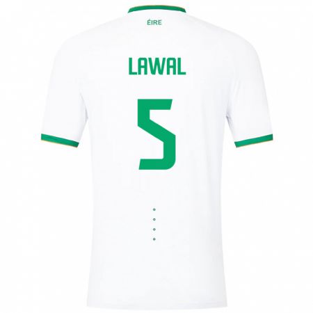Kandiny Damen Irische Bosun Lawal #5 Weiß Auswärtstrikot Trikot 24-26 T-Shirt