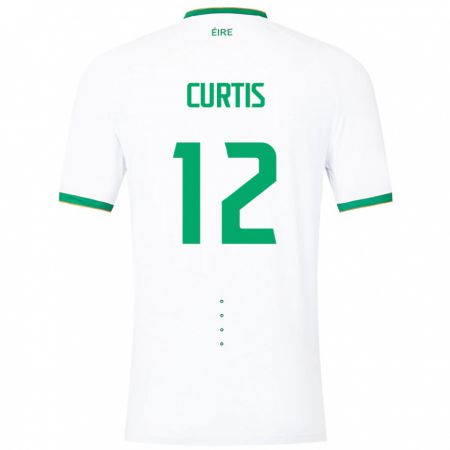 Kandiny Damen Irische Sam Curtis #12 Weiß Auswärtstrikot Trikot 24-26 T-Shirt