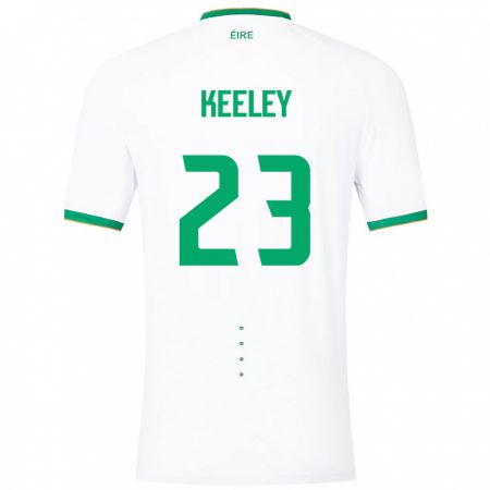 Kandiny Damen Irische Josh Keeley #23 Weiß Auswärtstrikot Trikot 24-26 T-Shirt