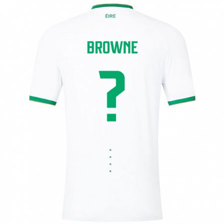 Kandiny Damen Irische Luke Browne #0 Weiß Auswärtstrikot Trikot 24-26 T-Shirt