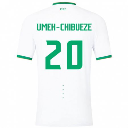 Kandiny Damen Irische Franco Umeh-Chibueze #20 Weiß Auswärtstrikot Trikot 24-26 T-Shirt