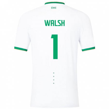 Kandiny Damen Irische Conor Walsh #1 Weiß Auswärtstrikot Trikot 24-26 T-Shirt