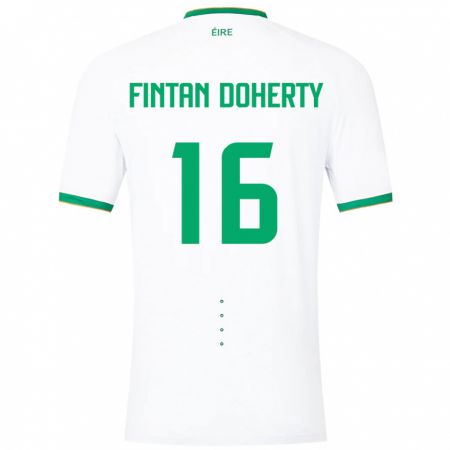 Kandiny Damen Irische Fintan Doherty #16 Weiß Auswärtstrikot Trikot 24-26 T-Shirt