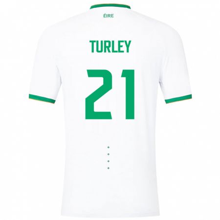Kandiny Damen Irische Freddie Turley #21 Weiß Auswärtstrikot Trikot 24-26 T-Shirt