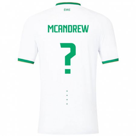 Kandiny Damen Irische Niall Mcandrew #0 Weiß Auswärtstrikot Trikot 24-26 T-Shirt