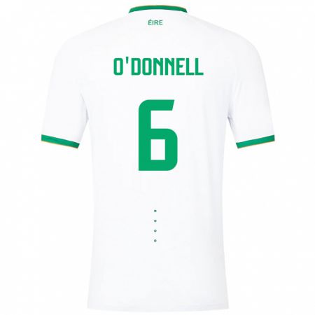 Kandiny Damen Irische Luke O'donnell #6 Weiß Auswärtstrikot Trikot 24-26 T-Shirt