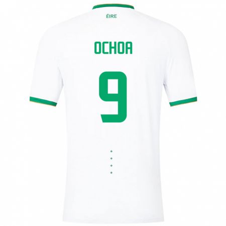 Kandiny Damen Irische Aarón Ochoa #9 Weiß Auswärtstrikot Trikot 24-26 T-Shirt