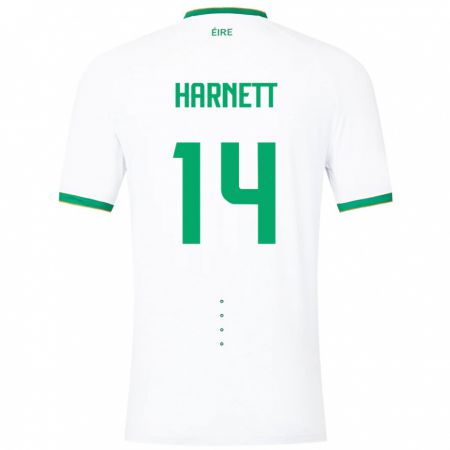 Kandiny Damen Irische Kaylem Harnett #14 Weiß Auswärtstrikot Trikot 24-26 T-Shirt