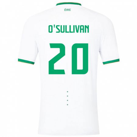 Kandiny Damen Irische Cathal O'sullivan #20 Weiß Auswärtstrikot Trikot 24-26 T-Shirt