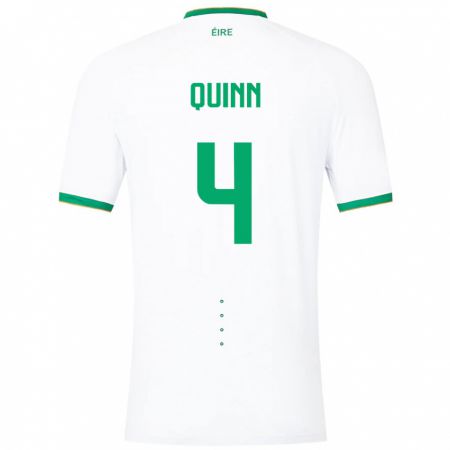 Kandiny Damen Irische Louise Quinn #4 Weiß Auswärtstrikot Trikot 24-26 T-Shirt