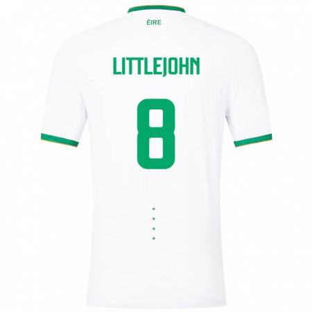 Kandiny Damen Irische Ruesha Littlejohn #8 Weiß Auswärtstrikot Trikot 24-26 T-Shirt