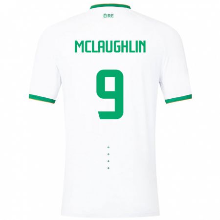 Kandiny Damen Irische Erin Mclaughlin #9 Weiß Auswärtstrikot Trikot 24-26 T-Shirt
