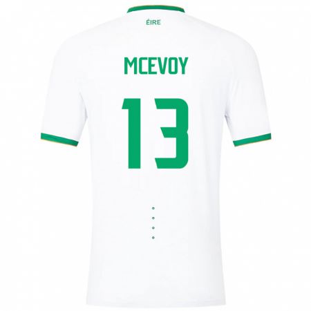 Kandiny Damen Irische Alannah Mcevoy #13 Weiß Auswärtstrikot Trikot 24-26 T-Shirt
