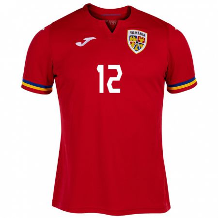 Kandiny Damen Rumänische Horaţiu Moldovan #12 Rot Auswärtstrikot Trikot 24-26 T-Shirt
