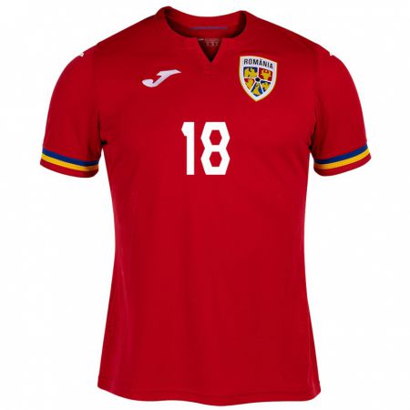Kandiny Damen Rumänische Răzvan Marin #18 Rot Auswärtstrikot Trikot 24-26 T-Shirt