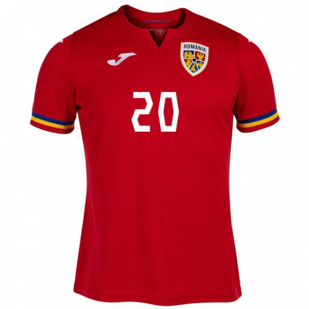 Kandiny Damen Rumänische Alexandru Musi #20 Rot Auswärtstrikot Trikot 24-26 T-Shirt