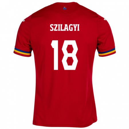 Kandiny Damen Rumänische Szabolcs Szilágyi #18 Rot Auswärtstrikot Trikot 24-26 T-Shirt