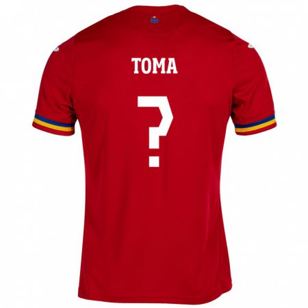 Kandiny Damen Rumänische Mihai Toma #0 Rot Auswärtstrikot Trikot 24-26 T-Shirt