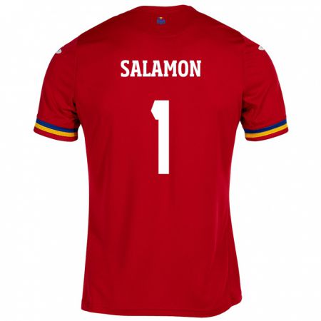 Kandiny Damen Rumänische Szidonia Salamon #1 Rot Auswärtstrikot Trikot 24-26 T-Shirt