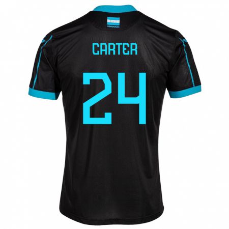 Kandiny Damen Honduras Daniel Carter #24 Schwarz Auswärtstrikot Trikot 24-26 T-Shirt