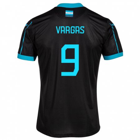 Kandiny Damen Honduras Nayrobi Vargas #9 Schwarz Auswärtstrikot Trikot 24-26 T-Shirt