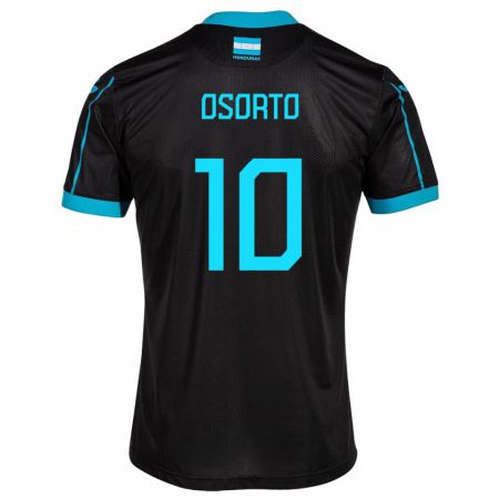 Kandiny Damen Honduras Roberto Osorto #10 Schwarz Auswärtstrikot Trikot 24-26 T-Shirt