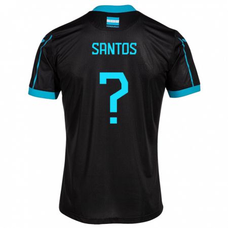Kandiny Damen Honduras Denessis Santos #0 Schwarz Auswärtstrikot Trikot 24-26 T-Shirt