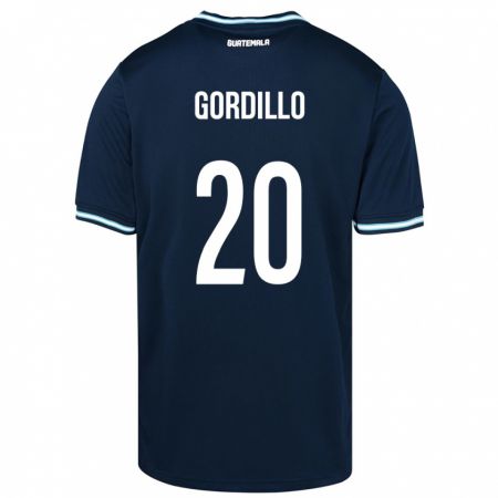 Kandiny Damen Guatemala Gerardo Gordillo #20 Blau Auswärtstrikot Trikot 24-26 T-Shirt