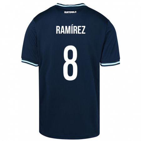 Kandiny Damen Guatemala Dennis Ramírez #8 Blau Auswärtstrikot Trikot 24-26 T-Shirt