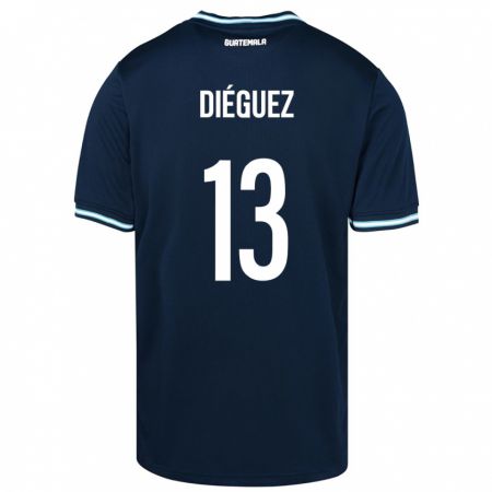 Kandiny Damen Guatemala Jonathan Diéguez #13 Blau Auswärtstrikot Trikot 24-26 T-Shirt