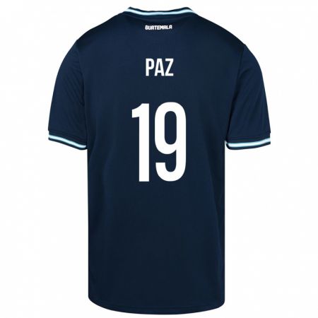Kandiny Damen Guatemala Vidal Paz #19 Blau Auswärtstrikot Trikot 24-26 T-Shirt