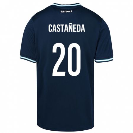 Kandiny Damen Guatemala Brayam Castañeda #20 Blau Auswärtstrikot Trikot 24-26 T-Shirt