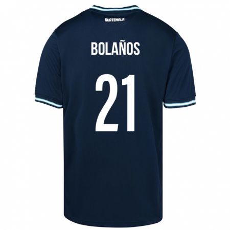 Kandiny Damen Guatemala Diego Bolaños #21 Blau Auswärtstrikot Trikot 24-26 T-Shirt