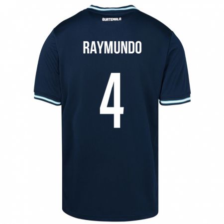 Kandiny Damen Guatemala Cristopher Raymundo #4 Blau Auswärtstrikot Trikot 24-26 T-Shirt