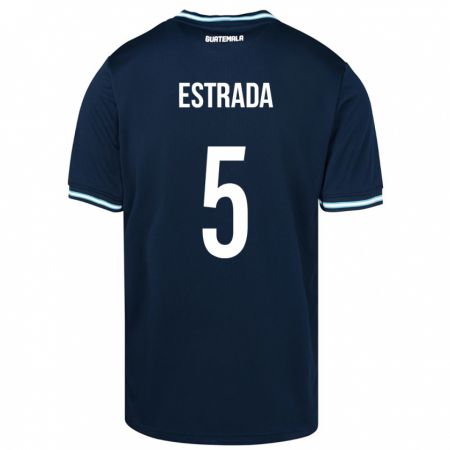 Kandiny Damen Guatemala Elizabeth Estrada #5 Blau Auswärtstrikot Trikot 24-26 T-Shirt