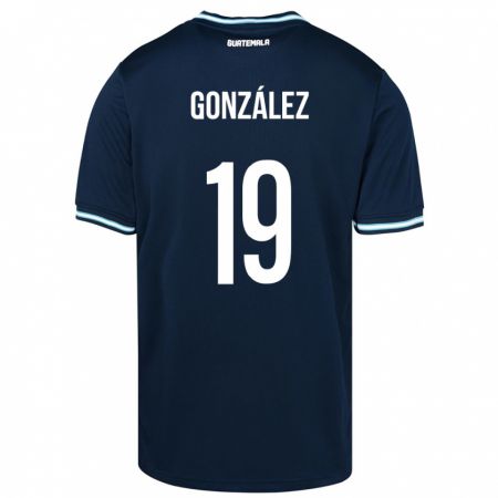 Kandiny Damen Guatemala Karen González #19 Blau Auswärtstrikot Trikot 24-26 T-Shirt