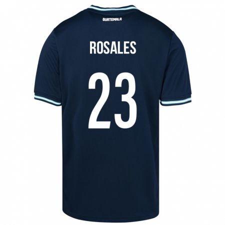 Kandiny Damen Guatemala Yareni Rosales #23 Blau Auswärtstrikot Trikot 24-26 T-Shirt